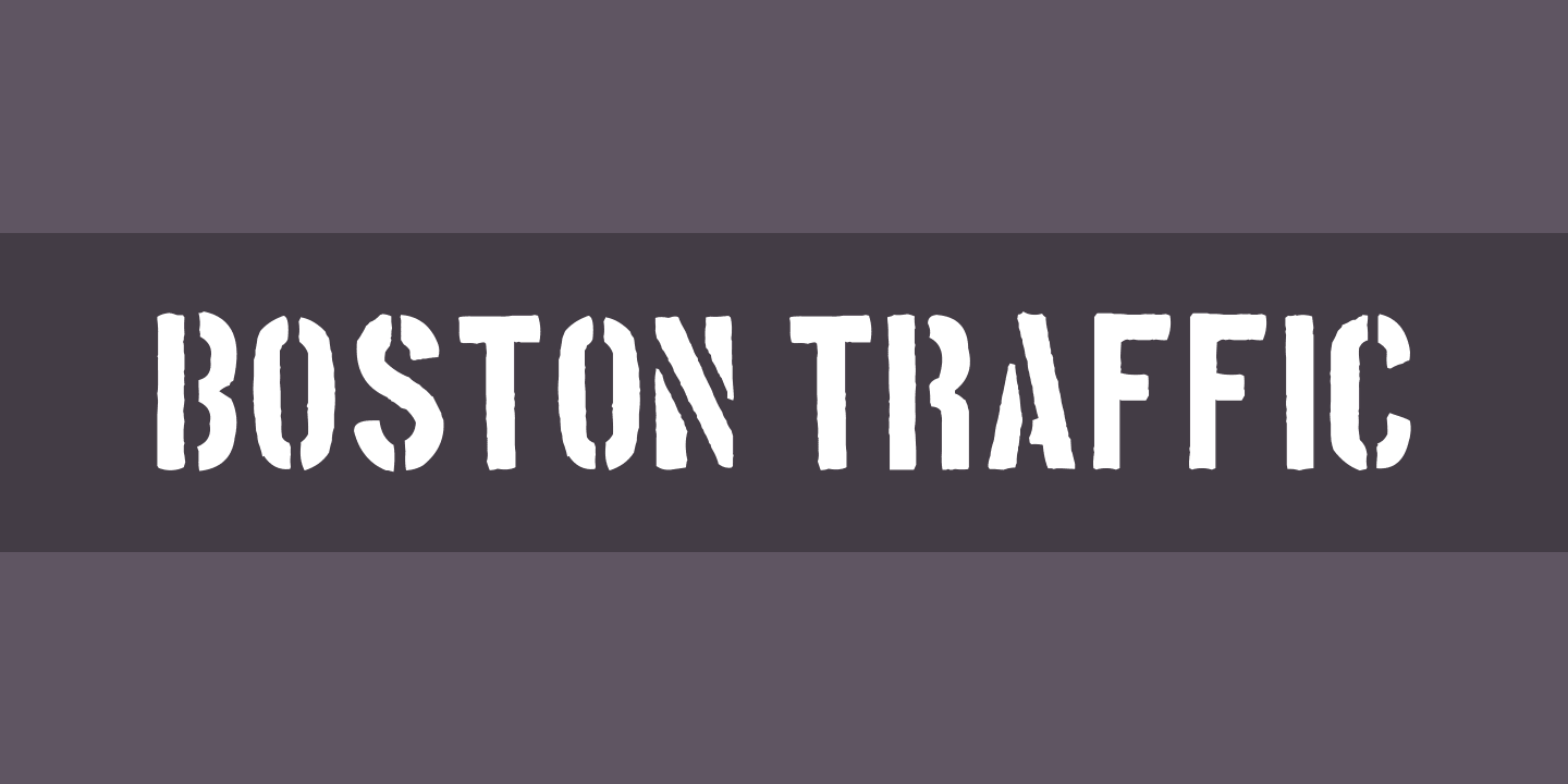 Beispiel einer Boston Traffic-Schriftart
